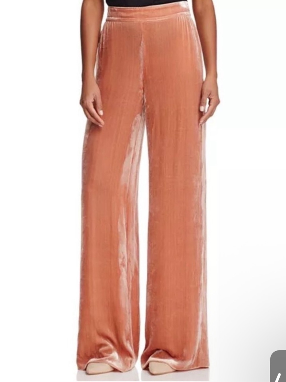 Wide Leg Velvet Pants in Blush Rust NWT was 375$